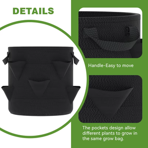 Дышащие тканевые горшки для растений для более здоровых корней: предотвращают переувлажнение и обжим корней в саду/домашнем гроубоксе - Product Image 5