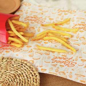 Rollos de Papel Antigrasa Impresos Personalizados, Envoltorio Resistente al Aceite para Hamburguesas, Sándwiches, Productos de Panadería como Pasteles y Azúcar - Product Image 1