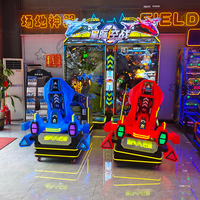 Máquina de Juego Arcade de Carreras para 2 Jugadores con Doble Movimiento y Disparos, Equipo Comercial que Funciona con Monedas para Centros de Juego