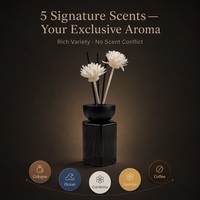 Diffuseur de parfum d'ambiance en verre noir de luxe pour la maison, la chambre et le bureau