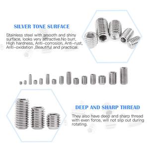 Internal Hex Drive Cup Point <b>Screws</b> Assortment Kit 420 Pieces M3 M4 <b>M5</b> M6 M8 Stainless Steel Metric Thread - Product Image 3
