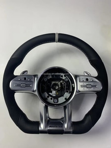 Volant de direction en cuir de style sport pour <span class=keywords><strong>BMW</strong></span> E90 E92 E93 E71 E82, compatible avec les modèles M3 M4 X6 X5 M2 X3, carbone - Product Image 4