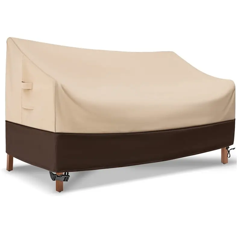 Dandelion Waterproof Beige Long Chair Covers 600D Oxford Cloth Patio Sofa Set Cover Custom