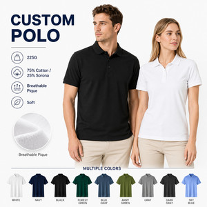Polo de Piqué de Algodón Sorona para Hombre, 225G, con Logotipo Personalizado, Transpirable, Informal de Negocios, para Golf, Uniformes de Equipo, Venta al Por Mayor, Tallas S-4XL, Color Ébano - Product Image 1