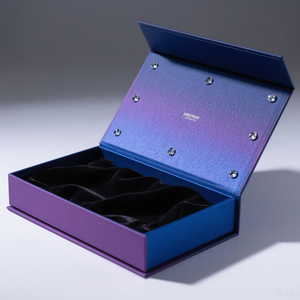 Tùy Chỉnh Thiết Kế Trung Quốc Phong Cách Sang Trọng Màu Đỏ Giấy Cứng Nhắc Floding Bao Bì Đôi Mở Hộp Quà Tặng - Product Image 3