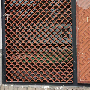 Blocs de terrasse en terre cuite perforés décoratifs demi-ronds pour mur d'accentuation 200*100mm - Product Image 4