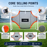 Cible de but de football en tissu Oxford pliable et portable pour l'entraînement de précision au tir (5, 7 ou 11 côtés)