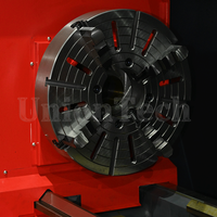 Torno CNC de bancada plana CK6180X3000 con gran giro, control GSK, torreta eléctrica de 4 estaciones y tope de apoyo para mecanizado de ejes largos