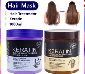 Crème de soin réparatrice nourrissante pour cheveux à l'huile d'argan, à l'essence de noix du Brésil et à la kératine, à la lavande biologique, pour des cheveux doux et soyeux, 1000 ml - Product Image 4