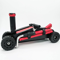 Gato hidráulico todoterreno con ruedas grandes y asiento adicional para camiones, SUVs y ATVs