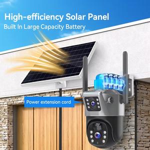 6 मेगापिक्सल का डुअल-लेंस वाईफाई सुरक्षा कैमरा के साथ अल स्मार्ट फुल-कलर नाइट विजन सुरक्षा कैमरा - Product Image 2