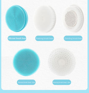 Carica USB Del Silicone Del Corpo Scrubber, Elettrico Lungo Maniglia Rotante Bagno e Corpo Esfoliante Spazzole Con 5 Teste della Spazzola - Product Image 5