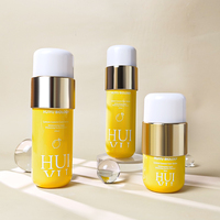 Flacon en verre cosmétique pour soins de la peau, emballage rose jaune mat, crème pour le visage 30ml 100ml 120ml, flacons pompe pour lotion, Guangzhou Huiyu