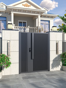 Porte de Cour Moderne en Alliage d'Aluminium, <span class=keywords><strong>Portail</strong></span> de Villa, Porte d'Entrée de Jardin, Art Extérieur Haut de Gamme, Porte Chinoise à Double <span class=keywords><strong>Battant</strong></span> pour Petit Jardin - Product Image 6