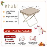 Tabouret pliant portable pour festivals de musique et voyages en train à grande vitesse – Tissu Oxford et acier à haute teneur en carbone