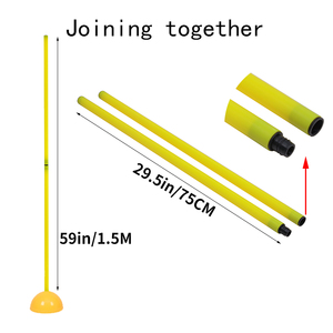 Tragbarer 1,5 m Agilitätsstab für Fußballtraining, Markierungsstab mit Spikes für <span class=keywords><strong>Slalom</strong></span> - Product Image 2