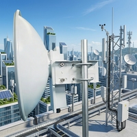 Antena de Comunicación de Alta Ganancia MIMO de Banda Dual de 2.4GHz, QW 2-20 Beam, para Exteriores, Larga Distancia, PTP/PTMP, Blanca, Sin Licencia