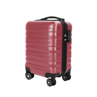Valise de cabine de 16 pouces en ABS léger à la mode avec logo personnalisé ODM de haute qualité Bagages 4 roues silencieuses avec double fermeture à glissière