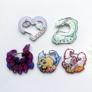 Porte-clés personnalisés en acrylique Felton, mignons porte-clés mousquetons en acrylique transparent avec impression et breloques pour téléphone - Product Image 3