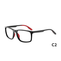 Monture carrée minimaliste en résine à bordure complète, design léger, accents détaillés qui rehaussent la texture pour des tenues simples et polyvalentes