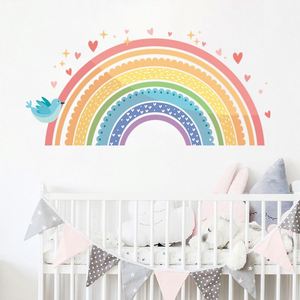 Pegatinas de Pared de PVC con Diseño de Arcoíris Personalizadas, Calcomanías de Vinilo Autoadhesivas Impermeables para Habitaciones Infantiles, Decoración Removible para el Hogar - Product Image 4