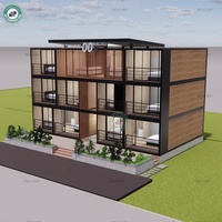 Conteneur préfabriqué de 3 étages Hôtel familial 12 chambres avec salle de bain Hôtel cinq étoiles Conteneur Appartement aux Maldives