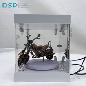 Vitrine d'exposition rotative de haute qualité avec éclairage LED pour figurines et modèles, fabriquée par DSP Vietnam Factory, en acrylique. - Product Image 3