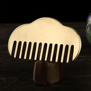 Hochwertiges Metall Kupfer <span class=keywords><strong>Gua</strong></span> <span class=keywords><strong>Sha</strong></span> Kamm Kopfhaut Kopf massage Messing Haar kratz kamm für Hals und Körper Spezial geschenke - Product Image 5