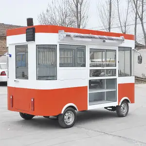 Chariot de nourriture de jus de crème glacée vente en gros, voiture de salle à manger commerciale, chariots de vendeur électriques personnalisés, camion de nourriture Mobile pour Hot-Dog