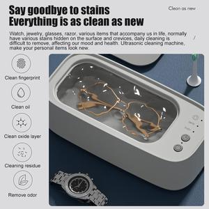 Nettoyeur à ultrasons, machine de nettoyage à ultrasons professionnelle portable pour le nettoyage des lunettes, des montres, des prothèses dentaires, des bagues, des rasoirs à lames - Product Image 3