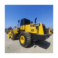 Chargeuses sur pneus d'occasion 5t Komatsu WA380-3 haute puissance grand godet pelle camion travail de la terre machines de construction à SHANGHAI