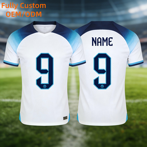 Camiseta de Fútbol Personalizada con Impresión Digital, 100% Poliéster, Secado Rápido, Transpirable, Manga Corta, Uniforme para Club de Fútbol, Conjunto para Hombres Adultos - Product Image 1