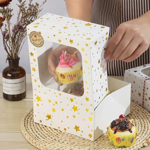 Vàng lá Cookie hộp với cửa sổ mini Bánh sô cô la bao phủ dâu tây món tráng miệng bánh quà gói hộp - Product Image 3