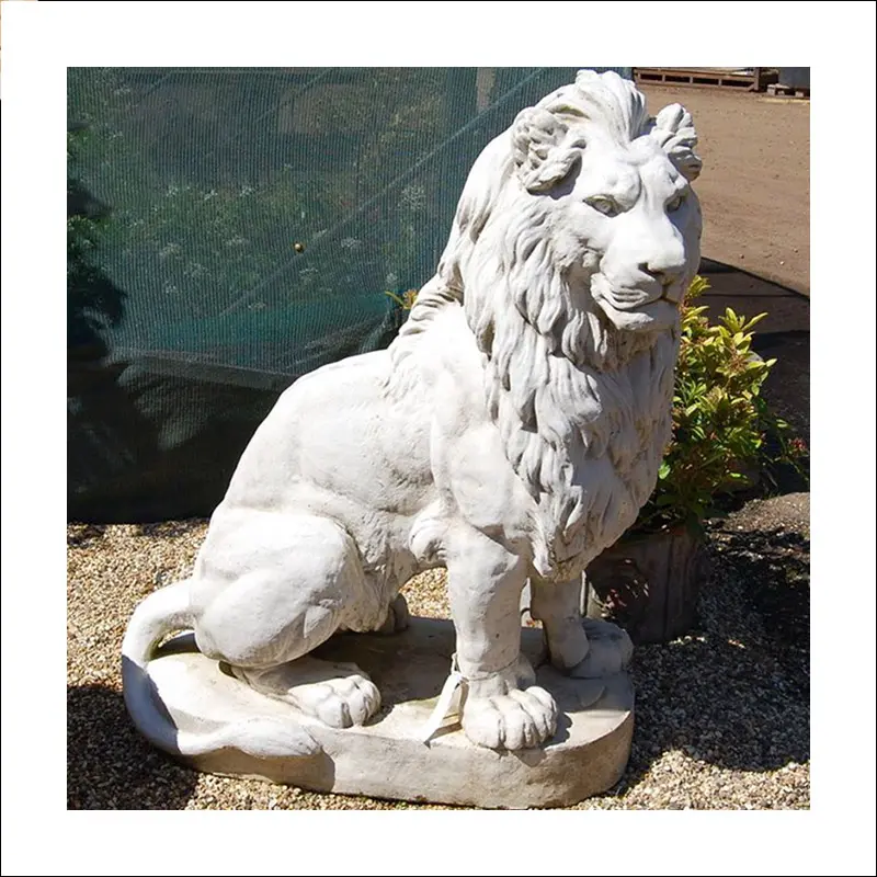 marble lion life size stone antique marble lion statue for sale NTBM-L112R