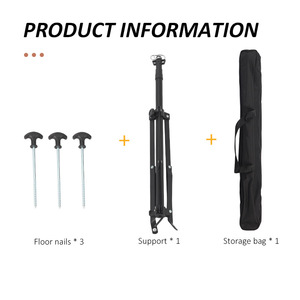 Soporte de Linterna de Aleación de Aluminio, 4 Secciones, Altura Ajustable, Negro, Herramienta de Supervivencia para Camping y Actividades al Aire Libre, Poste con Gancho - Product Image 5