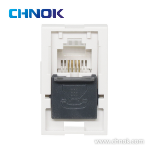 Connecteur téléphonique RJ11 Cat3 8P8C 90 degrés blanc, module de connecteur réseau, panneau de brassage, certifié ISO9001, matériau PC, 6m doré - Product Image 6