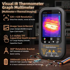 SH8 Thermal Multimeter 192x256 Digital <b>Display</b> True-Resolution Thermal Imager 20 000 Professional Tester <b>Stand</b> + - Product Image 1