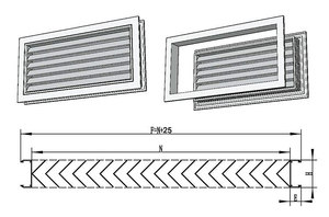 Installation facile <span class=keywords><strong>Grille</strong></span> d'aération <span class=keywords><strong>de</strong></span> <span class=keywords><strong>porte</strong></span> <span class=keywords><strong>Grille</strong></span> <span class=keywords><strong>de</strong></span> retour d'air en aluminium Persienne d'air détachable - Product Image 3