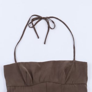 SHENZHU Abito Midi da <span class=keywords><strong>Donna</strong></span> <span class=keywords><strong>Retrò</strong></span> con Collo Halter, Nuova Collezione Primavera/Estate 2026, Elegante e alla Moda 4772354 - Product Image 4