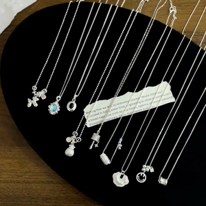 Collar con Colgante de Plata de Ley 925 para Mujer, con Piedra Preciosa Natural, Hipoalergénico, Regalo, Venta al Por Mayor - Product Image 1