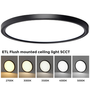 ETL CETL โคมไฟติดเพดานแบบฟลัช5CCT 16in 12in ใน9in ได้โคมไฟเพดาน LED ป้องกันแสงสะท้อนสำหรับทางเดินในห้องนอน - Product Image 2