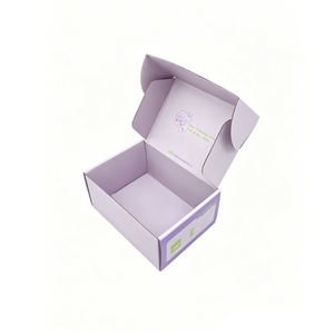 Custom Size Light Purple Corrugated <b>Mailing</b> <b>Box</b> Durable Kraft Paper Corrugated Shipping <b>Box</b> with Logo for Matcha Packaging - Product Image 2