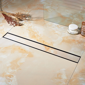 ท่อระบายน้ำแบบยาวสำหรับห้องน้ำ สแตนเลสสีดำ - Product Image 2