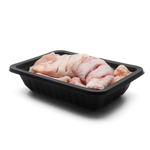 Respetuoso del medio ambiente de plástico de embalaje de la ampolla de los PP negro bandeja de comida para la carne - Product Image 1