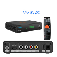 Récepteur satellite TV multistream Full HD 1080P GTMEDIA V7 S5X pour usage automobile, DVB-S/S2/S2X, H.265, USB, WiFi, 512 Mo de RAM