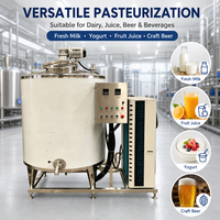 Pasteurisateur de lait 500L, chauffage et refroidissement électriques, machine de pasteurisation en acier inoxydable, pasteurisateur discontinu pour produits laitiers et jus