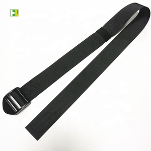 Giá rẻ 1 1/2 inch rộng màu đen nylon dây đeo Thang nhựa khóa Webbing vành đai với đàn hồi vòng lặp nhỏ - Product Image 4