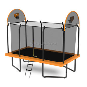 Trampolín Rectangular Grande Zoshien con Tapete de Salto Suave Antideslizante y Aros de Baloncesto <span class=keywords><strong>para</strong></span> Juegos de Fitness al Aire Libre - Product Image 3