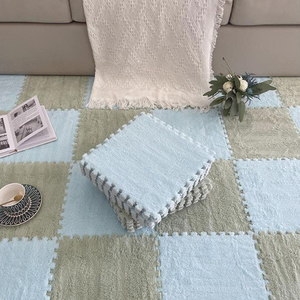 30CM * 30CM <span class=keywords><strong>Tapis</strong></span> Mousse Eva Mousse Velours Bébé Carrelage de Sol en Peluche <span class=keywords><strong>Puzzle</strong></span> Enfants <span class=keywords><strong>Tapis</strong></span> de Jeu Adhésif 1CM Moelleux <span class=keywords><strong>Epais</strong></span> EVA - Product Image 2