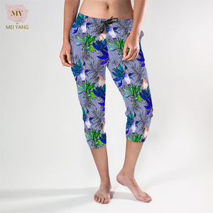 Jogging personnalisés Meiyang à imprimé animal, taille élastique avec cordon de serrage, pantalon de yoga décontracté unisexe avec poches, vêtements pour femmes - Product Image 1